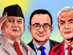 Pertarungan antara Prabowo, Ganjar, dan Anies