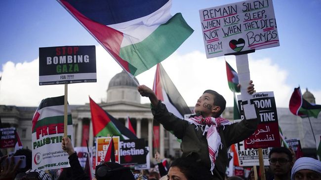 Warga Dunia Bersatu Turun ke Jalan Bela Palestina