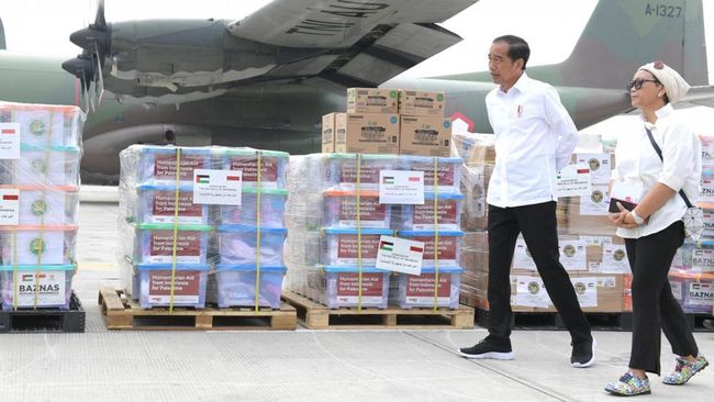 Presiden Jokowi Mengirimkan Bantuan seberat 51,5 Ton ke Palestina