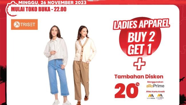 Transmart menawarkan Diskon Besar untuk Baju Bermerek Khusus Ladies!