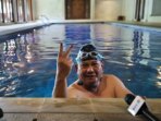 Prabowo Subianto Santai Berenang Setelah Nyoblos, Menunggu Hasil Quick Count