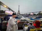 Prabowo Subianto Memberikan Semangat untuk Kontingen Indonesia di Pembukaan Olimpiade Paris 2024