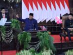 Plenary Session of the People’s Consultative Assembly (MPR) for the Inauguration of the President and Vice President-Elect for the 2024-2029 Term at Nusantara Building, Senayan, Jakarta on October 20, 2024.